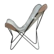 meble designerskie | industrialny fotel Butterfly szary