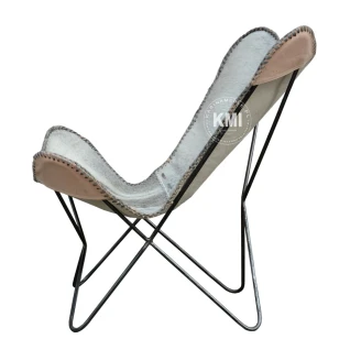 meble designerskie | industrialny fotel Butterfly szary
