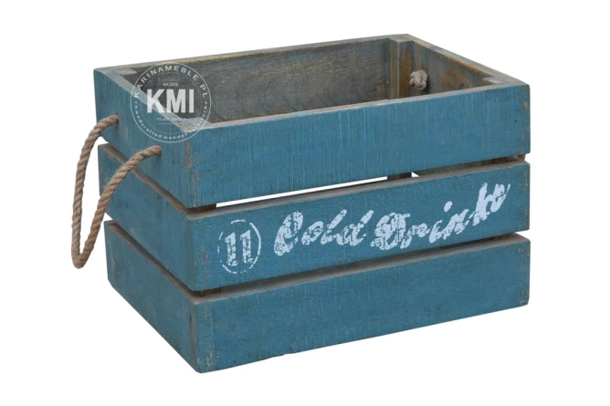 drewniana skrzynka kontenerek Cold Drinks