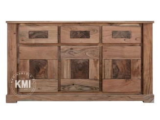 Rustykalna Komoda Drewniana Frozen | Mebel z Akacji Indyjskiej 158 cm