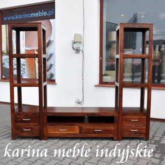 Komplet NAC MS-406 | Szafka RTV i Półka z Palisandru Indyjskiego