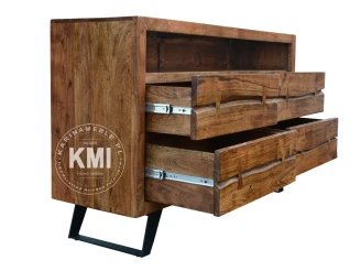 meble z litego drewna | komoda Nature Line akacja light walnut