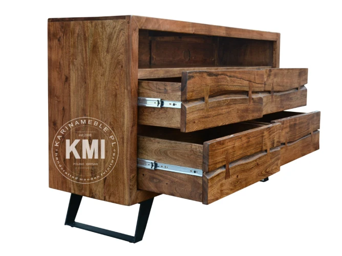 meble z litego drewna | komoda Nature Line akacja light walnut