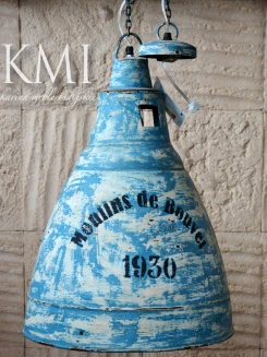 industrialna lampa Loft Colors M-2717 niebieska