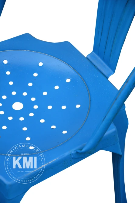 meble do jadalni | metalowa krzesło Revers niebieskie 