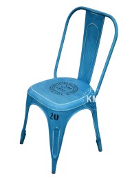 metalowe krzesło loftowe Tolix Blue