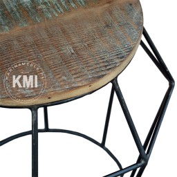 industrialny stolik Diamond drewno metal