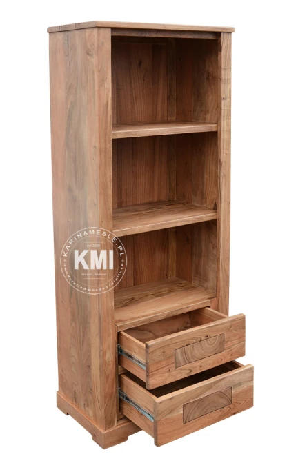 meble kolonialne jasne | biblioteczka Frozen akacja natural