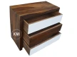meble palisander | komoda z trzema szufladami Sheesham White