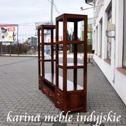 Komplet NAC MS-406 | Szafka RTV i Półka z Palisandru Indyjskiego