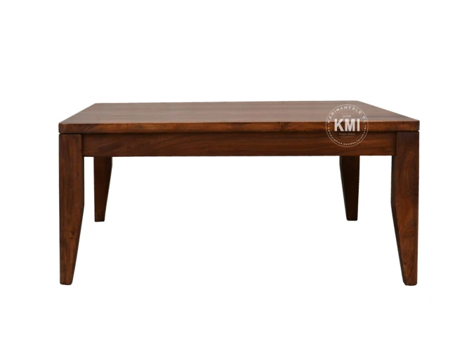 meble do salonu | kwadratowy stolik kawowy lite drewno akacja brown