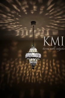 biała lampa orientalna MARRAKESH marokańska indyjska