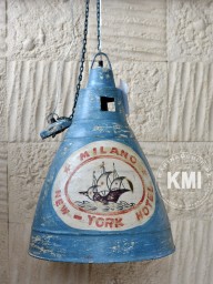 industrialna lampa  "Loft Colors" M-4210 niebieska