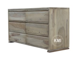 meble indyjskie - drewniana komoda Aqua sześć szuflad