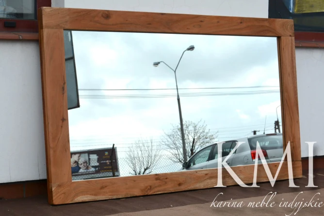 meble indyjskie - akacja - lustro w drewnianej ramie