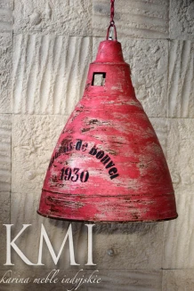 industrialna lampa Loft Colors M-2717 czerwona