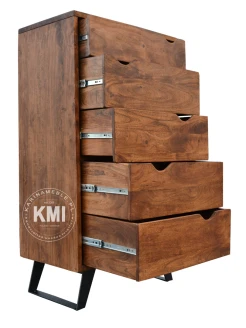 meble industrialne | komoda Organic Loft light walnut