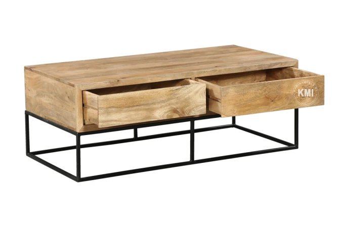 meble drewniane | stolik kawowy z szufladami Mango LD5123