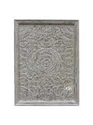 drewniany panel  rzeźbiony przecierany 96x127