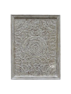 drewniany panel  rzeźbiony przecierany 96x127