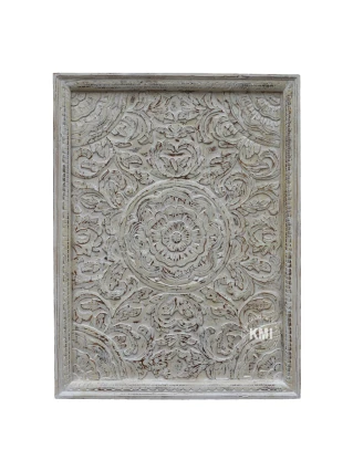 drewniany panel  rzeźbiony przecierany 96x127