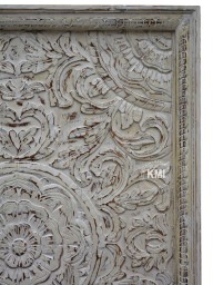 drewniany panel  rzeźbiony przecierany 96x127