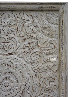 drewniany panel  rzeźbiony przecierany 96x127