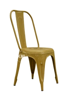 meble industrialne do salonu metalowe krzesło Tolix Yellow