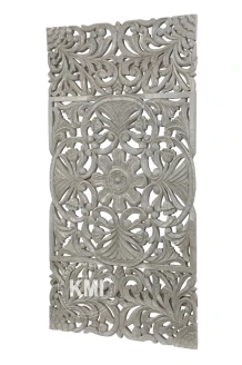 meble orientalne panel dekoracyjny drewniany szary
