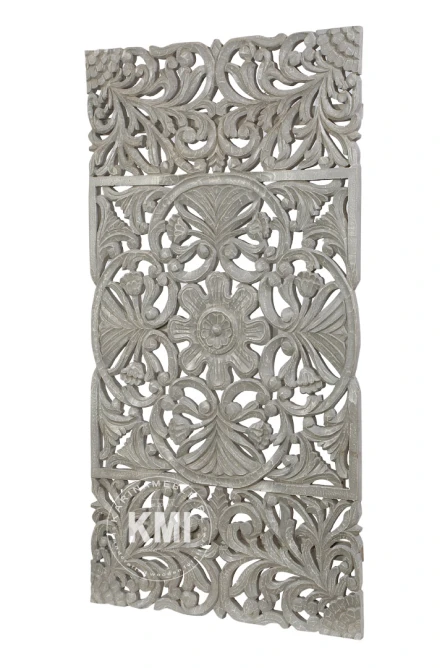 meble orientalne panel dekoracyjny drewniany szary