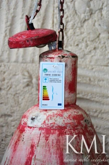 meble z indii | loftowa lampa industrialne M-3696 red
