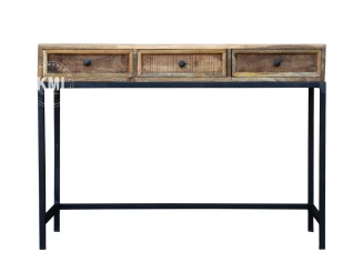 Meble Industrialne | biurko Roma z drewna mango w stylu loft