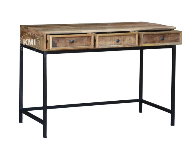 meble rustykalne biurko Roma loft industrial drewno mango