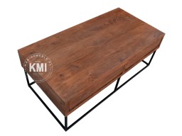 meble industrialne stolik z szufladami drewno metal