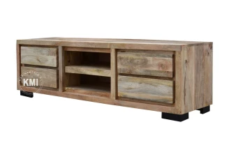 meble loftowe industrialne szafka rtv drewno mango