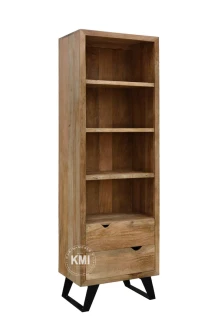 meble loftowe nowoczesne biblioteczka na metalowych nogach ORGANIC mango
