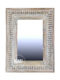 Duże lustro boho rzeźbione | meble indyjskie, drewniane