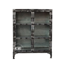 Mała Przeszklona Loftowa Witryna Metalowa 70 cm | Meble Industrialne