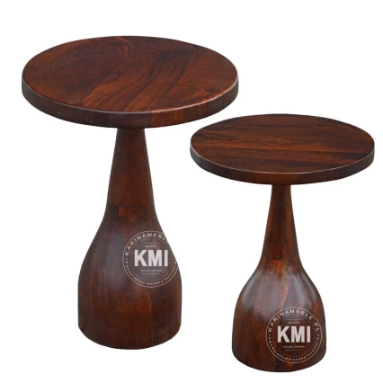 drewniany stolik Mushroom komplet 2 szt.