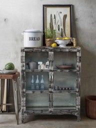 Mała Przeszklona Loftowa Witryna Metalowa 70 cm | Meble Industrialne
