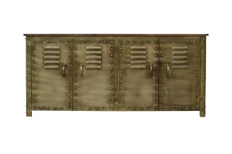 meble industrialne duża loftowa komoda BRASS matal i drewno