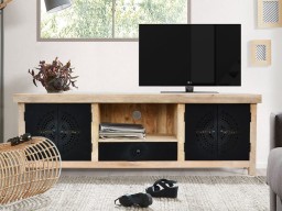 meble indyjskie orientalna szafka rtv mango metal