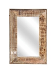 Meble Loftowe | lustro z postarzanego drewno mango 60x90