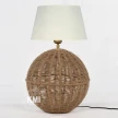 lampa stołowa jutowa kula mniejsza w stylu boho