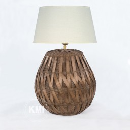 lampa stołowa bambusowa styl boho