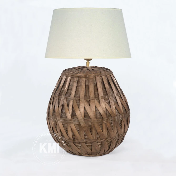 lampa stołowa bambusowa styl boho