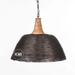 lampa rattanowa sufitowa nad stół czarna styl boho