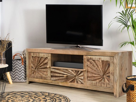 meble loftowe drewniana szafka rtv