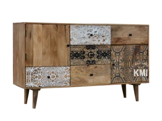 meble drewniane | duża komoda Qumin boho scandi