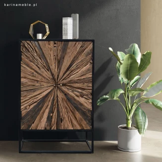Komoda Loftowa ze Starego Drewna i Metalu 70 cm | Meble Industrialne